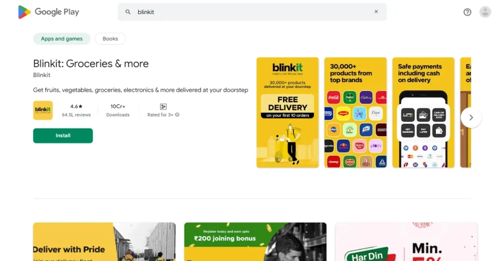 Blinkit on Play Store