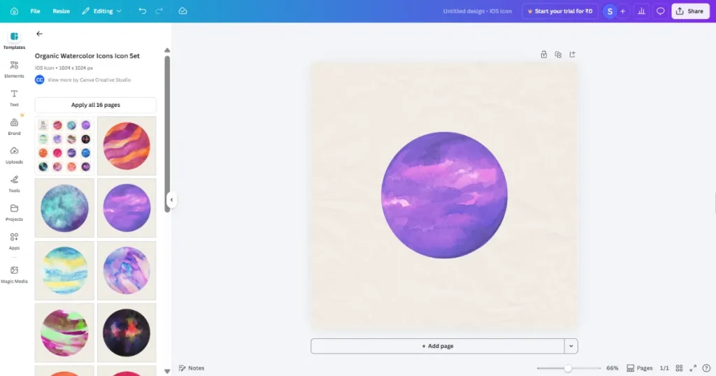 Canva app icon maker