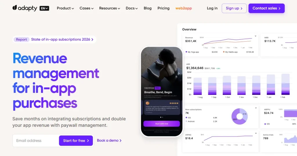 Adapty in-app subscriptions tool