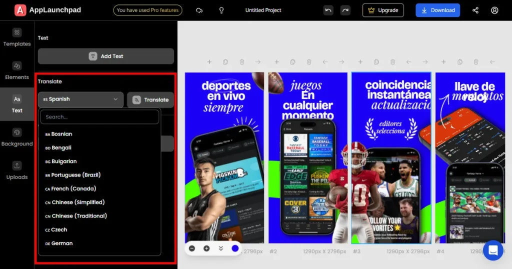 AI localization on AppLaunchpad