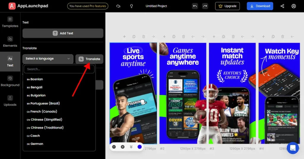 Ai powered localization applaunchpad