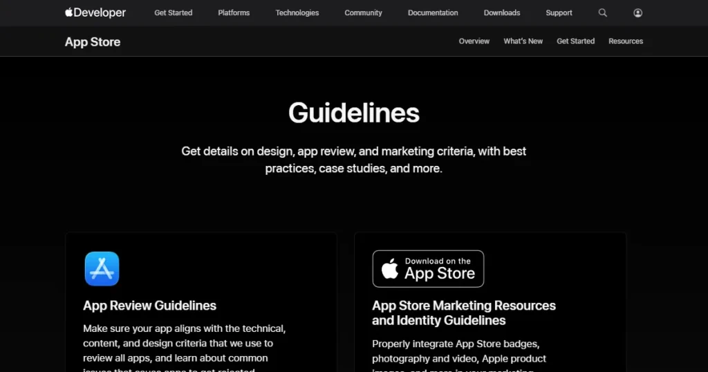 App store review guidelines