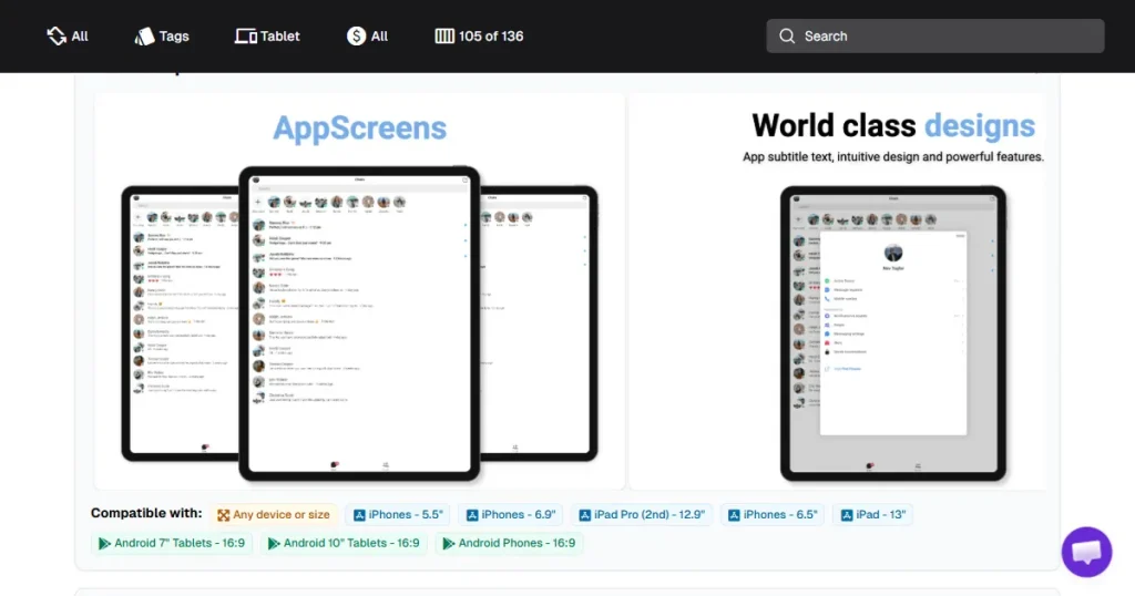 Appscreens screenshot templates for iPad