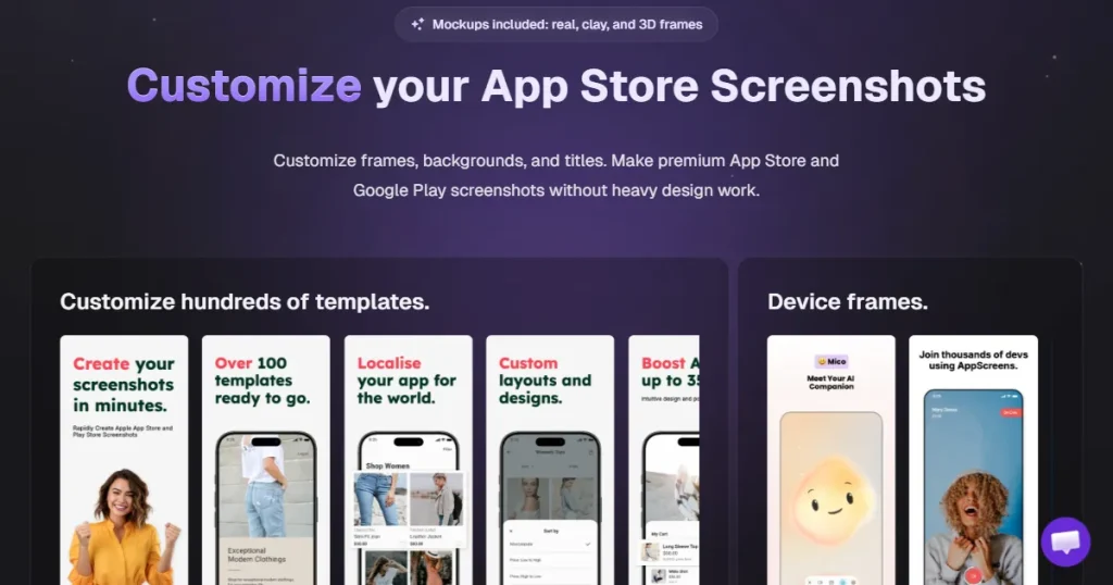 Appscreens templates