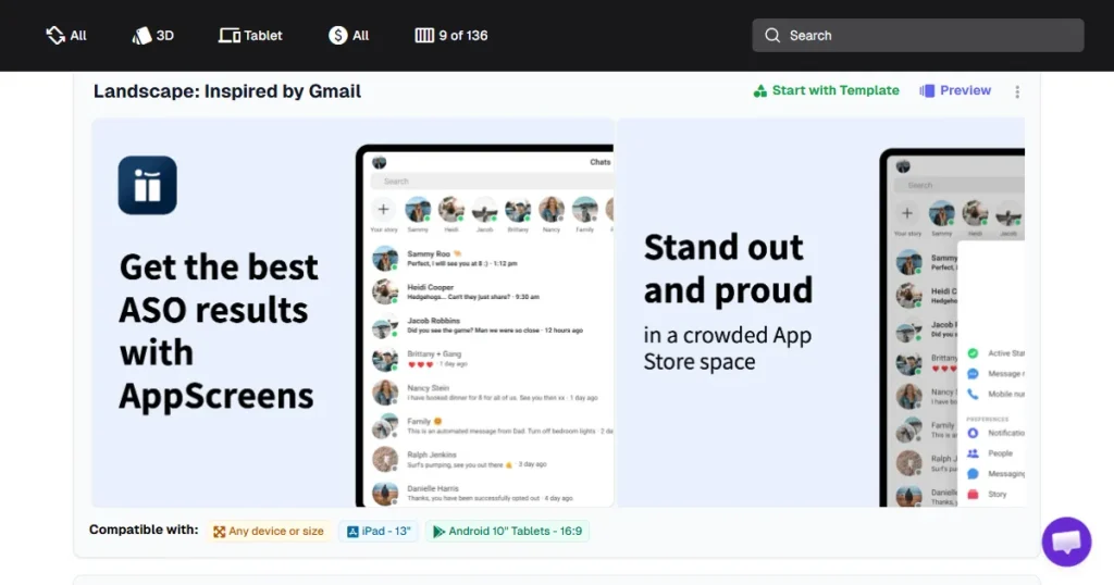 Appscreens 3D device templates