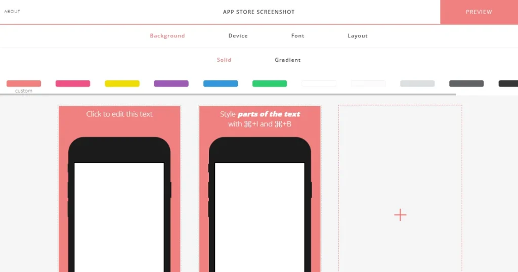 Appstorescreenshot app store screenshot template