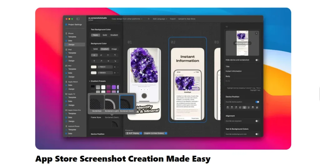 Appstorescreenshot screenshot editor