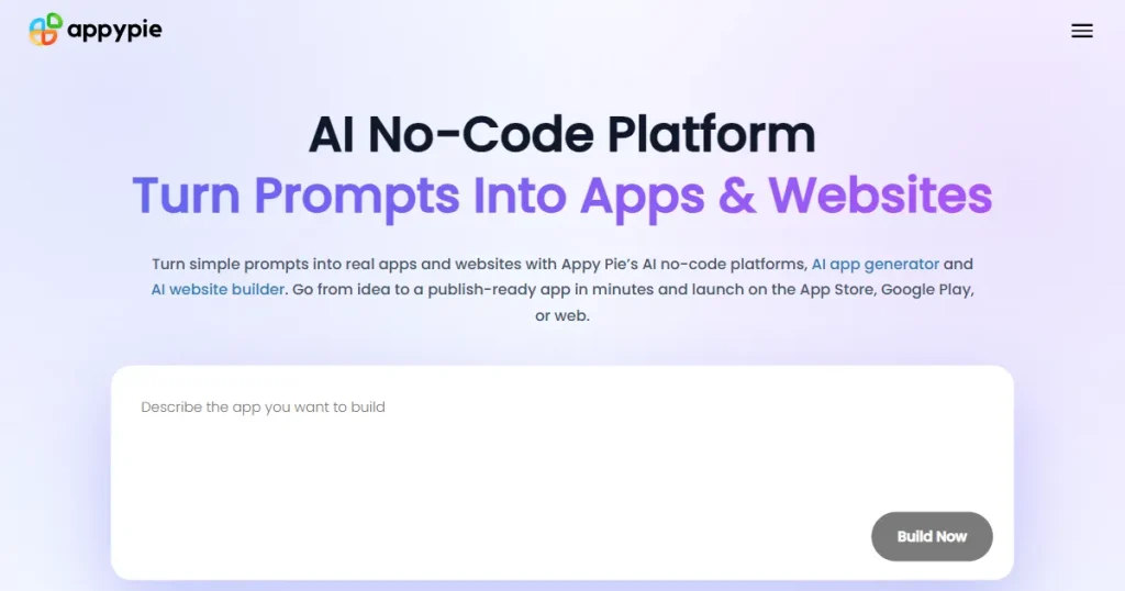 AppyPie AI app builder