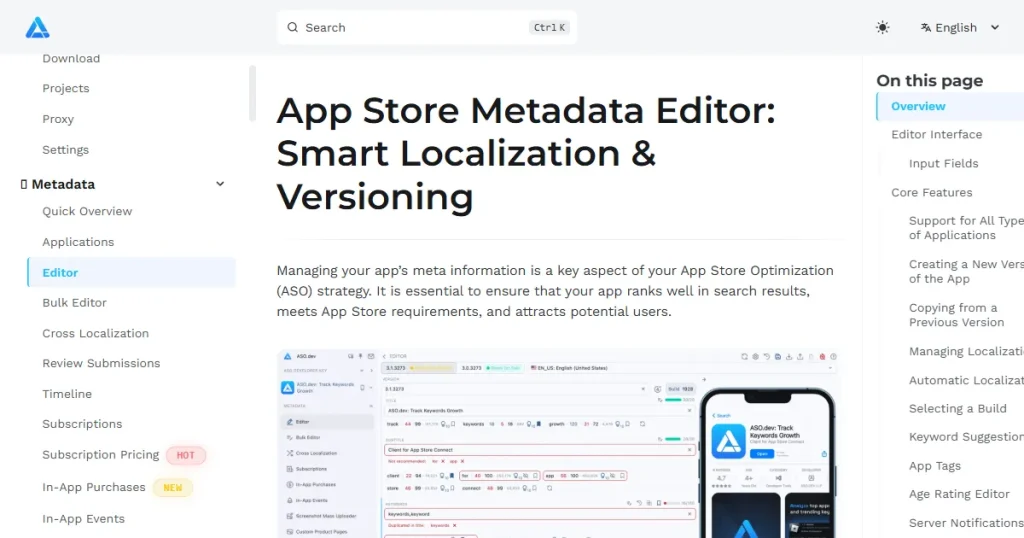 Aso.dev ASO tool