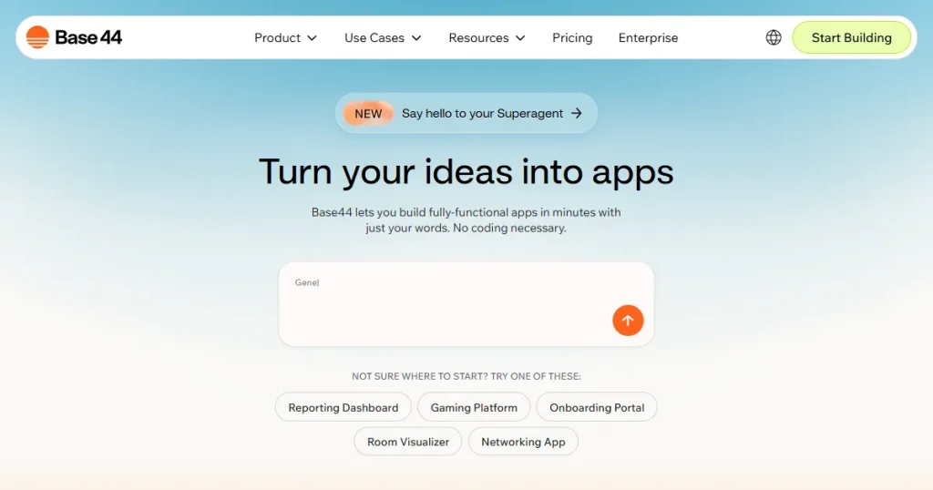 Base44 AI app builder