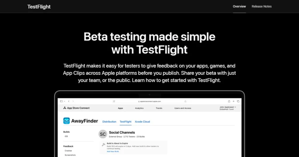 Beta testing app on Testflight