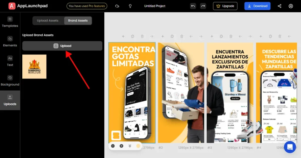 Brand assets feature on AppLaunchpad