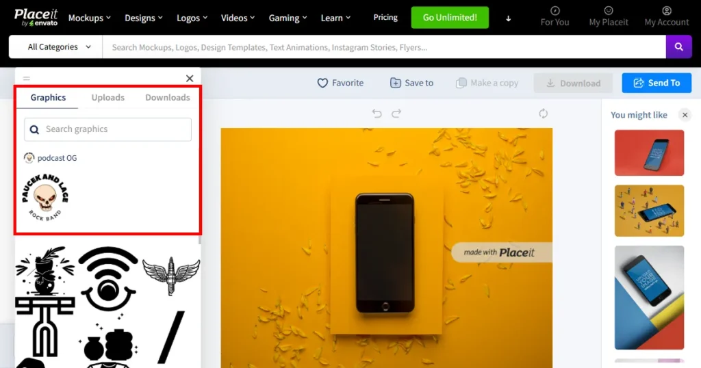 Brand kit on Placeit