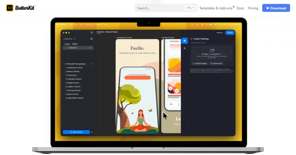 Butterkit appscreens alternative