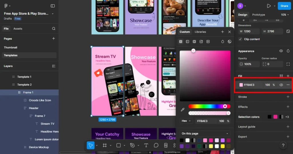 Change color of your app store screenshots