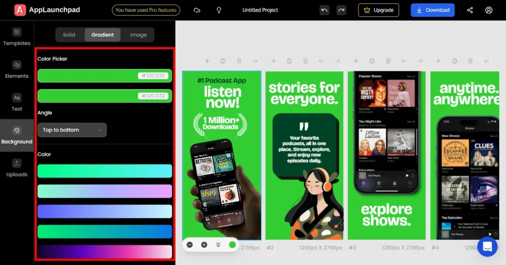 Change background color on AppLaunchpad
