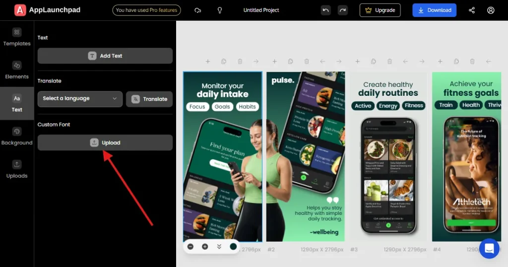 Custom font option on AppLaunchpad