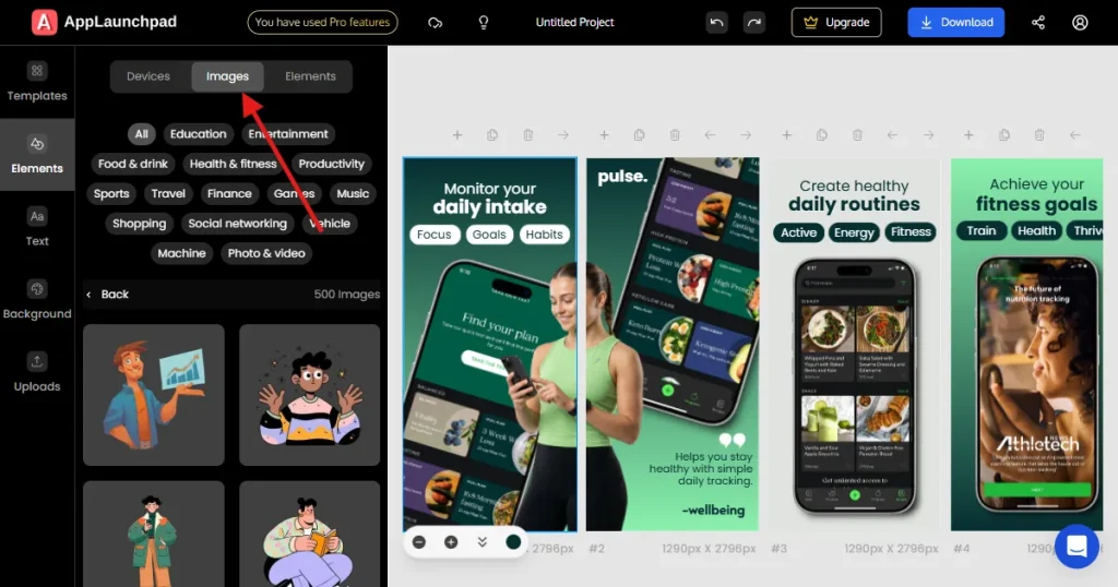 Design illustrations on AppLaunchpad