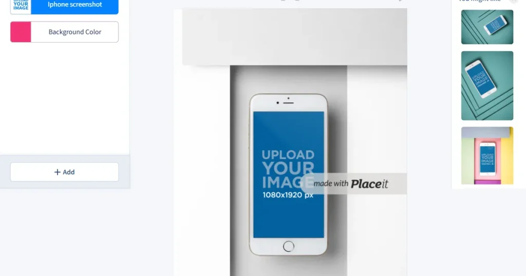 Device mockups on Placeit