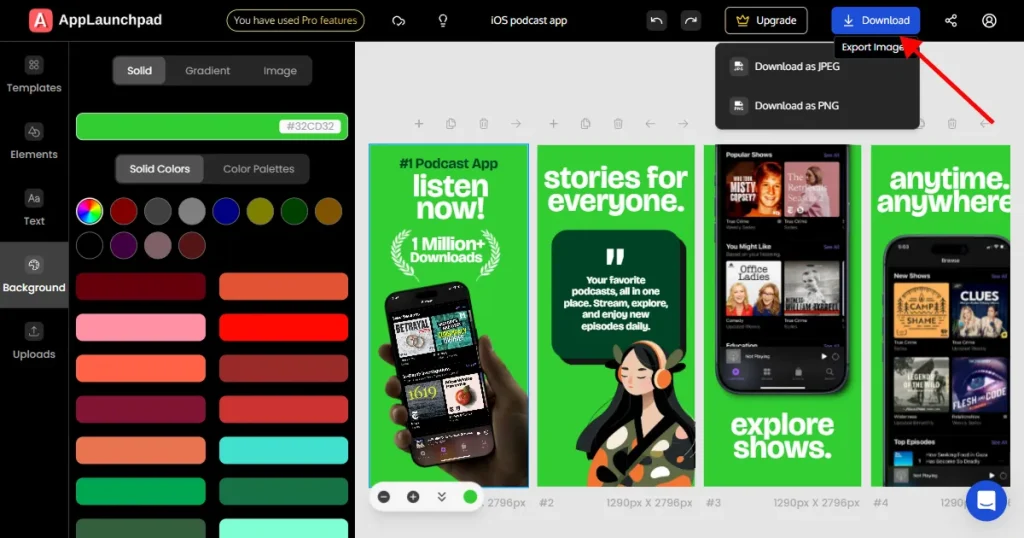 Download app store screenshots