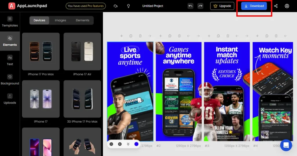 Download final app screenshots applaunchpad