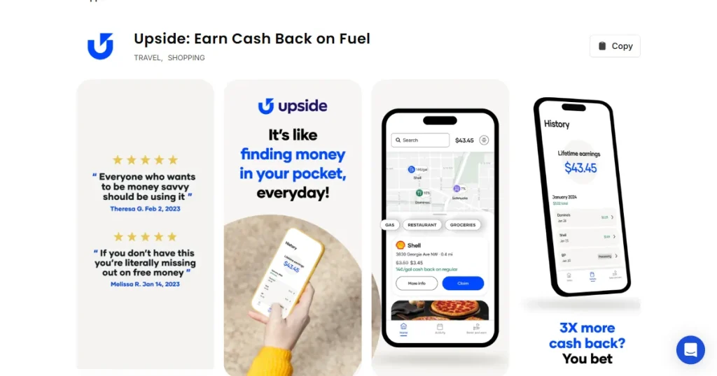 Hand holding app store screenshots