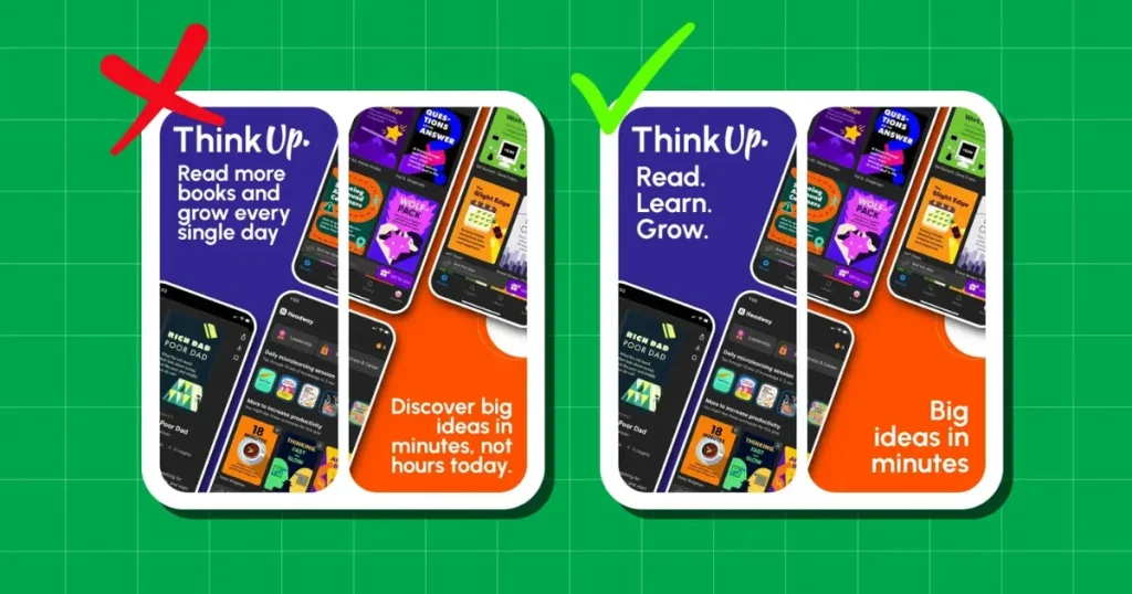 Write better text captions for app screenshots