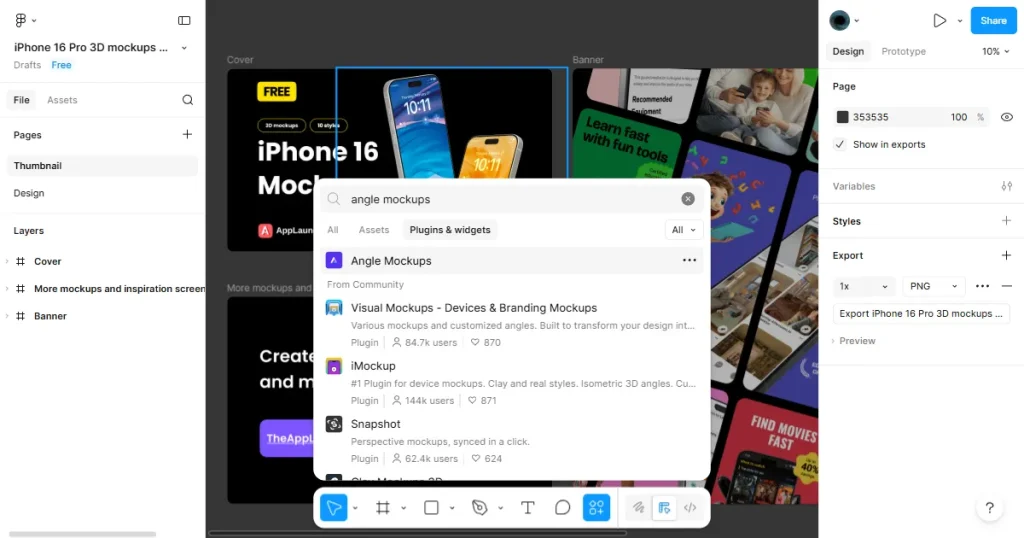 Install Angle Mockups plugin