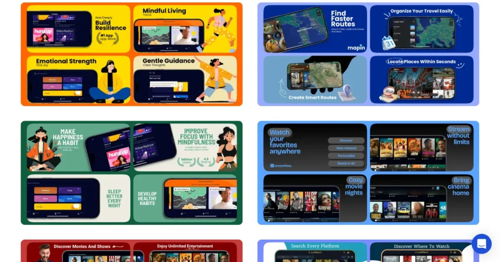 Landscape screenshots on AppLaunchpad