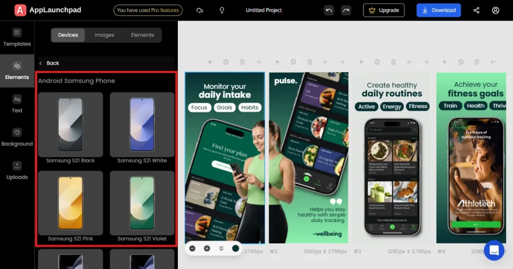 Latest Android devices on AppLaunchpad