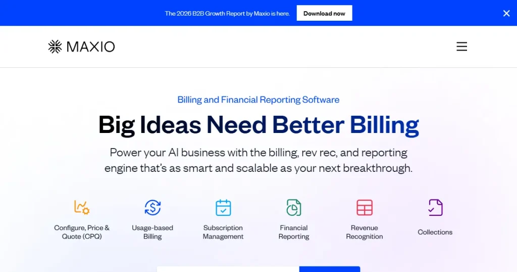 Maxio in-app payments tool