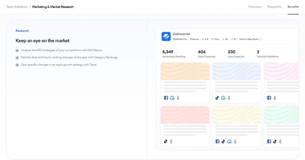 Mobile Action keyword research tool