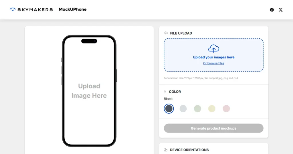MockUPhone appscrees alternative