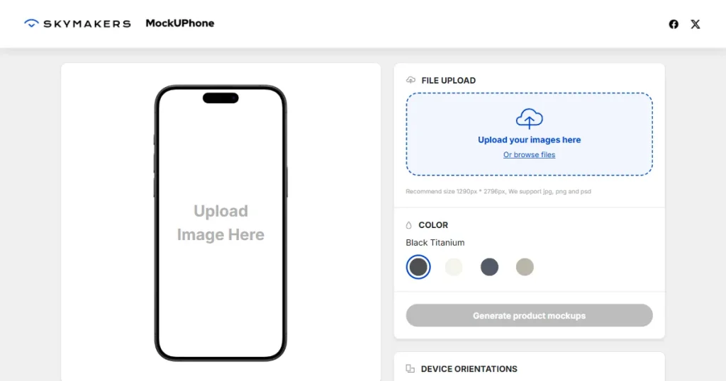 MockUPhone free device mockups