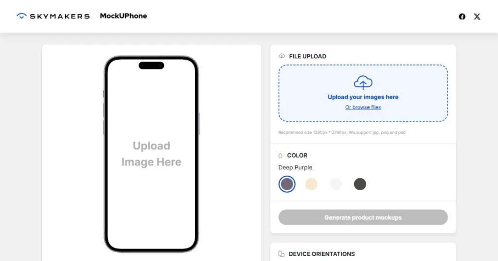 Mockuphone mockup generator