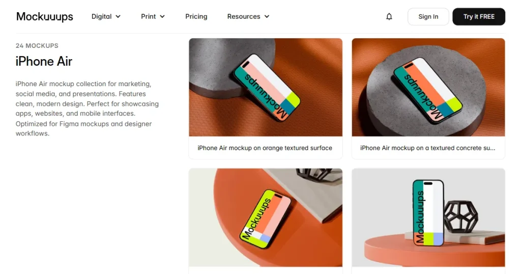 Mockuuups Studio iPhone mockup generator