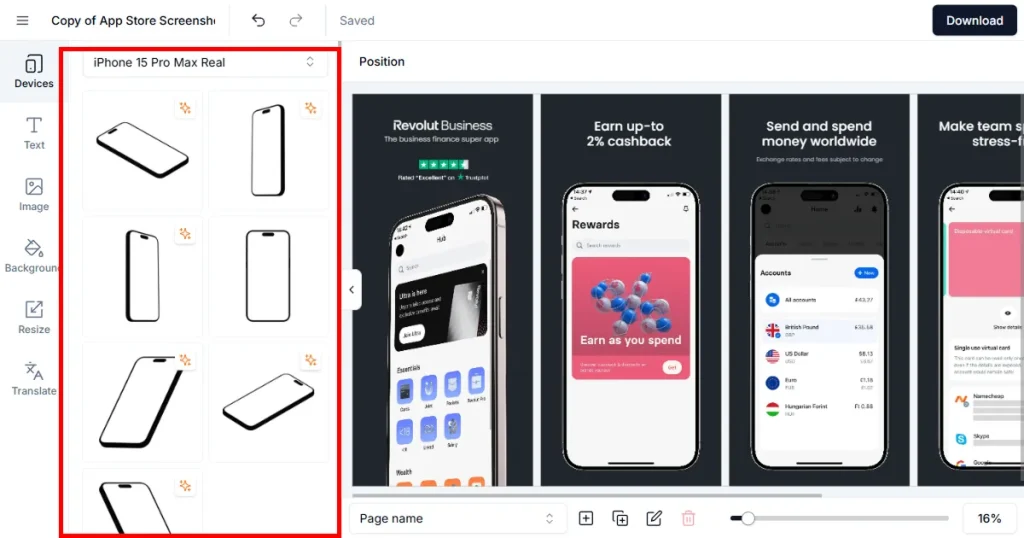 Outdated device models on Screenshots Pro