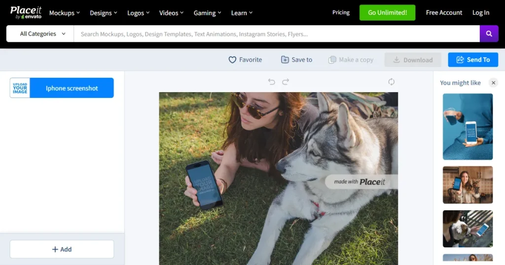 Placeit iPhone mockup generator