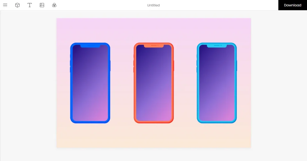 iPhone mockups in Previewed