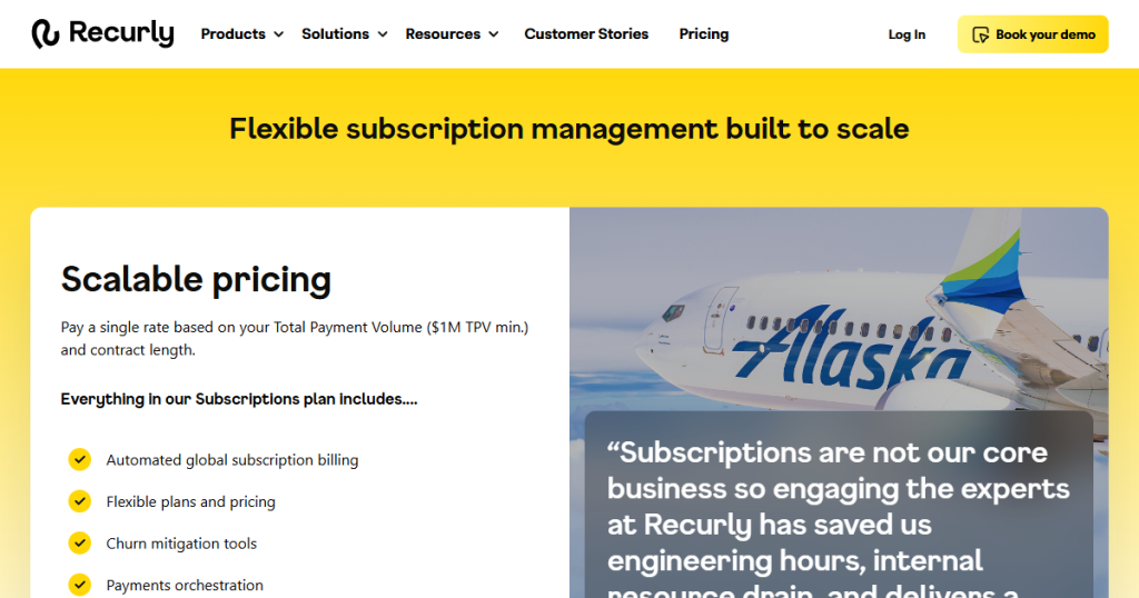 Recurly pricing page