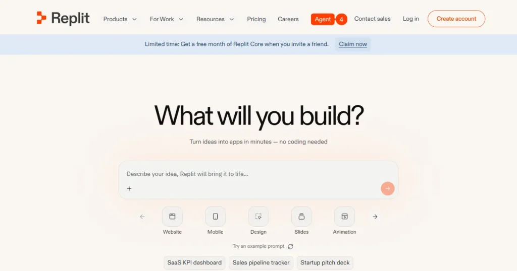 Replit AI app builder