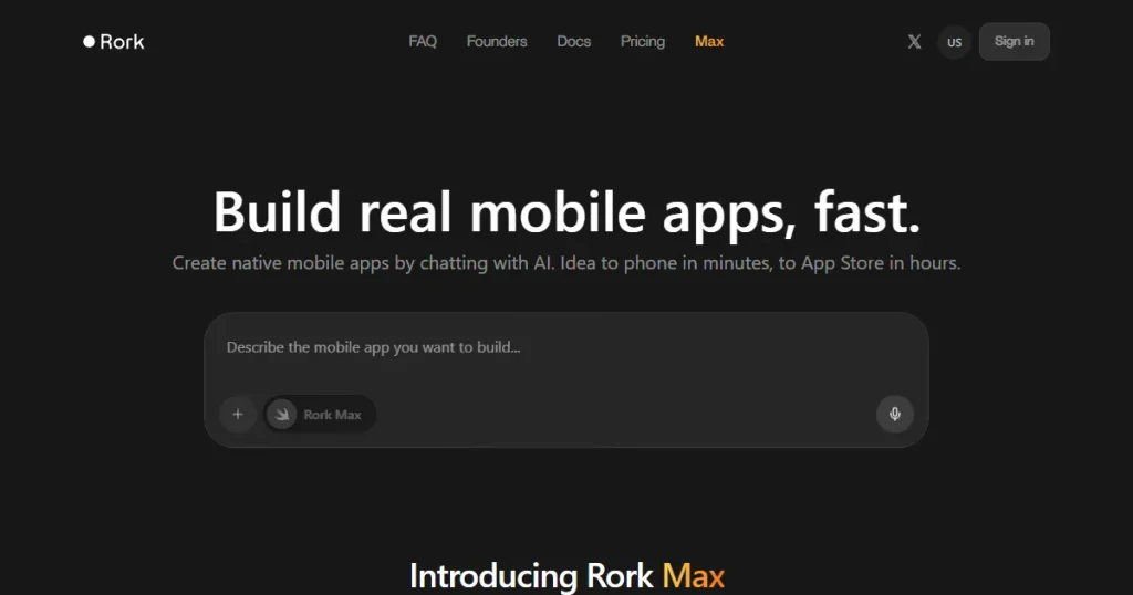 Rork AI app builder