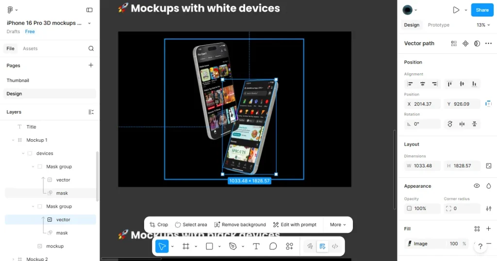 Run the Angle Mockups plugin