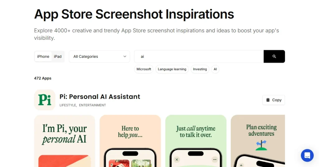 Screenshot inspiration AppLaunchpad
