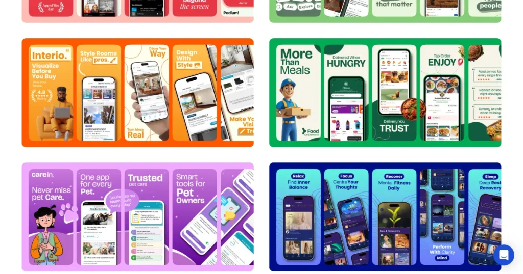 Screenshot templates on AppLaunchpad