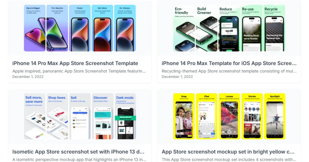 Screenshots Pro app store screenshots