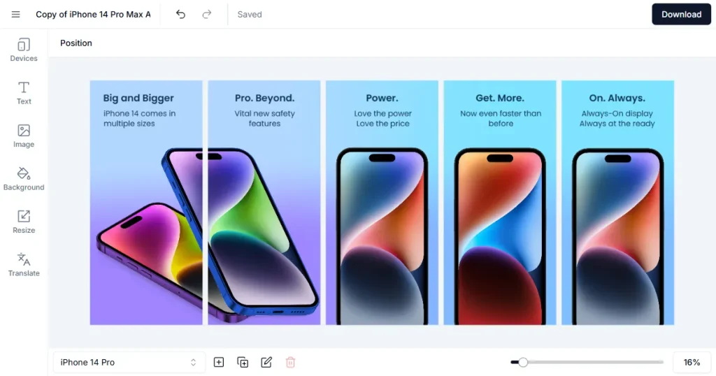 Screenshots Pro screenshot editor