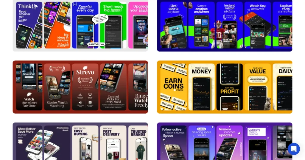 Select a ready made play store screenshot template