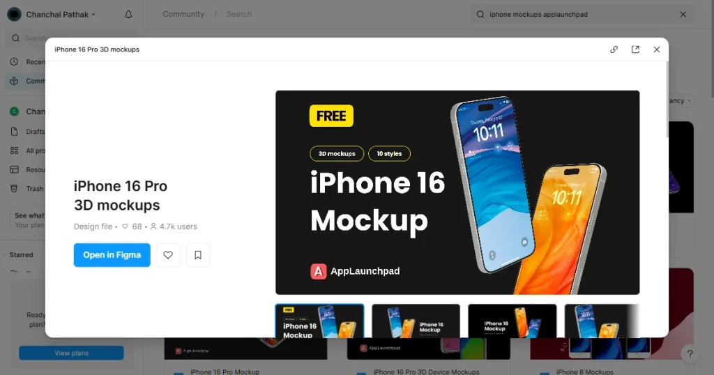 Figma iPhone mockup tool