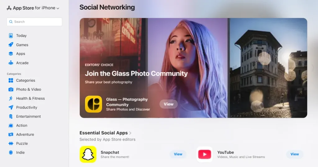Glass app featured as the top social networking app